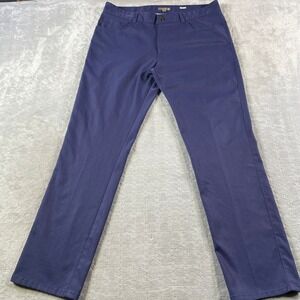 Peter Millar Crown Sport Pants Mens 36x31 Blue Golf Stretch Light Preppy EB66